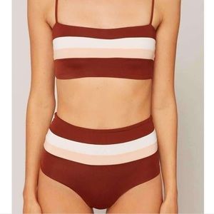 LSPACE Rebel Stripe Bikini Set - Size Small
